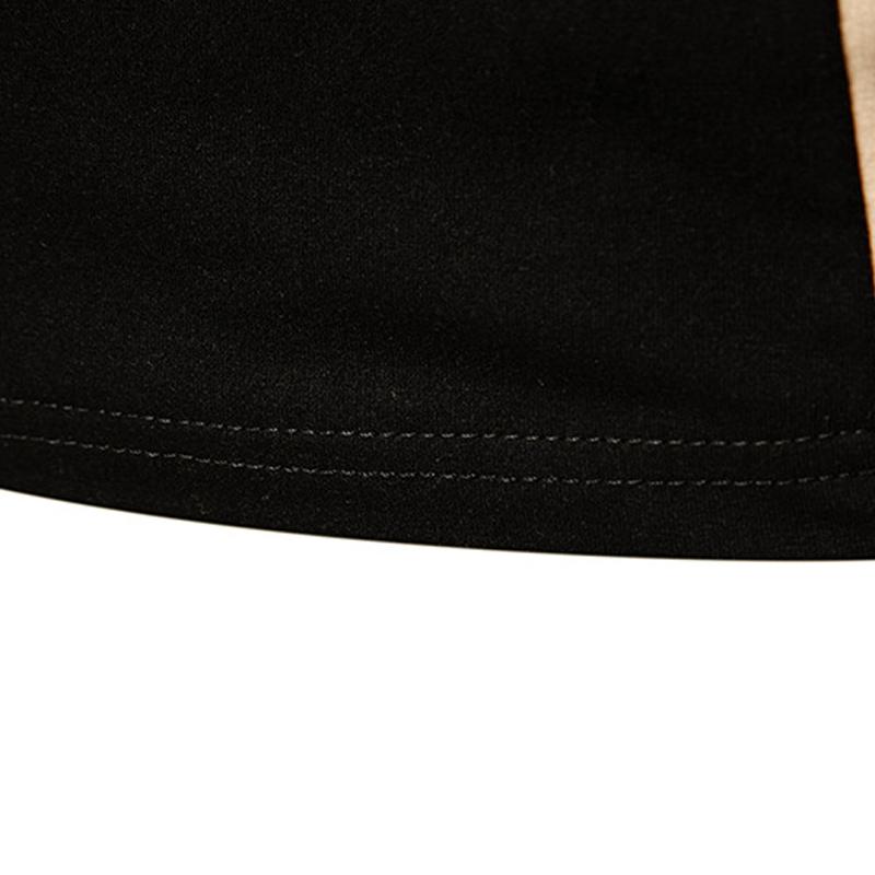 Mens Colorblock V Neck Long Sleeve T-shirt 75738203Z