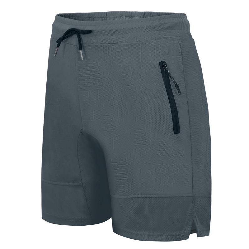 Mens Solid Quick Dry Breathable Elastic Waist Sports Fitness Shorts 32298249Z