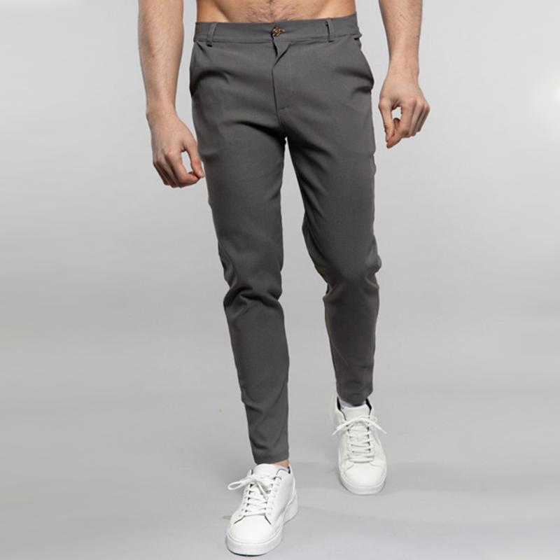 Mens Business Casual Solid Color Suit Pants 54746283Z