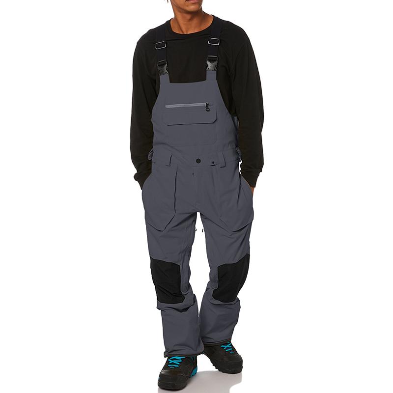 Mens Color Block Loose Multi-pocket Cargo Overall 89713016Z