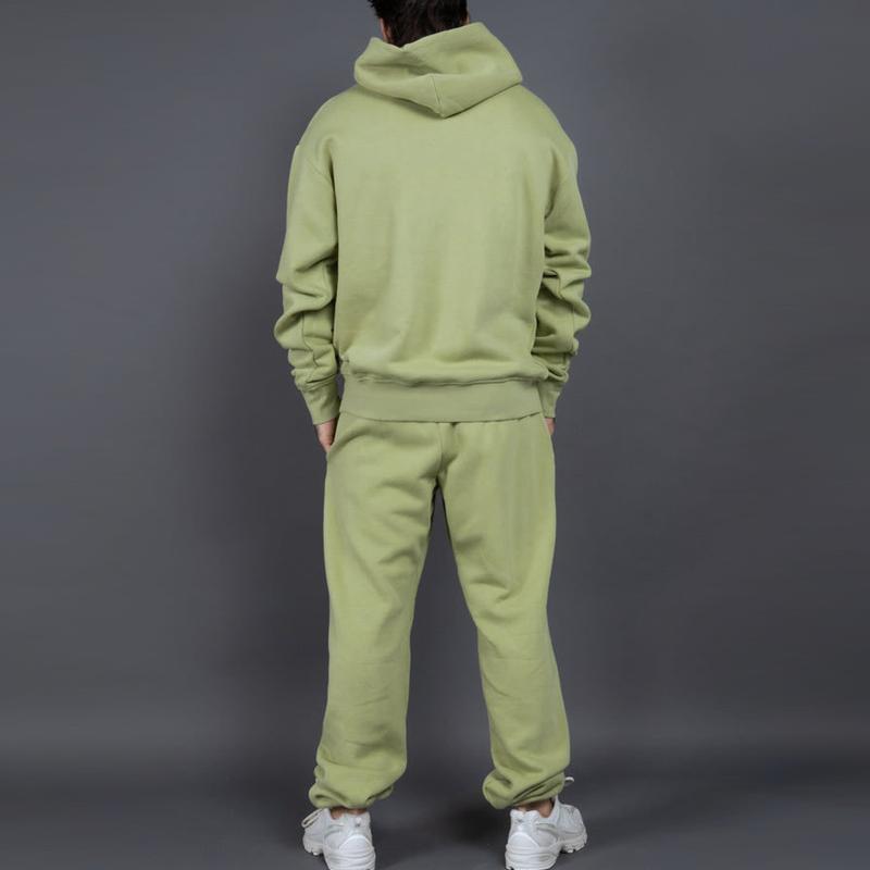 Mens Solid Thicken Loose Hoodie And Trousers Sports Casual Set 19779518Z