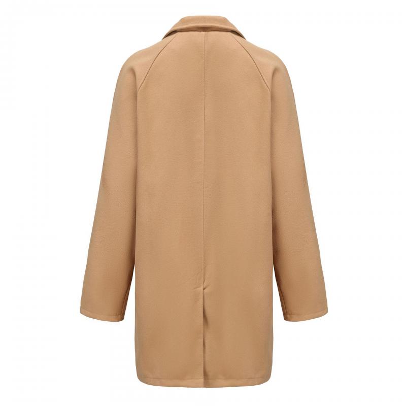 Mens Solid Notch Lapel Single Breasted Mid-length Casual Coat 66845638Z