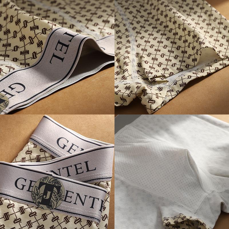 Mens Underwear 4 Pcs Geometric Print  Boxer Briefs Set 75916671Z
