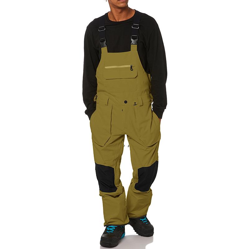 Mens Color Block Loose Multi-pocket Cargo Overall 89713016Z