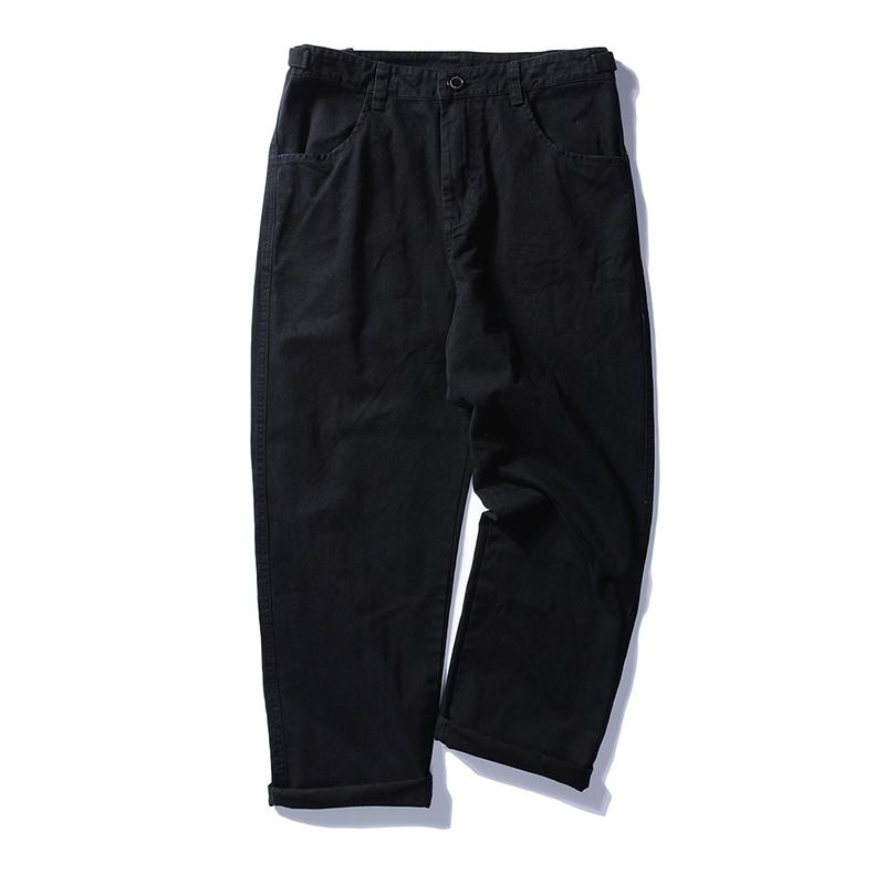 Mens Solid Loose Straight Casual Cargo Pants 56999880Z