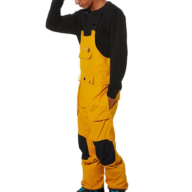 Mens Color Block Loose Multi-pocket Cargo Overall 89713016Z