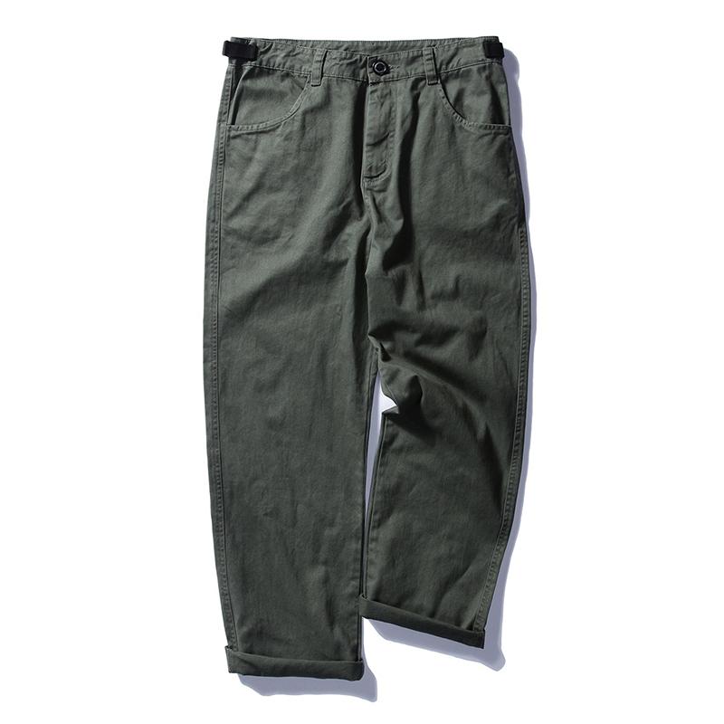 Mens Solid Loose Straight Casual Cargo Pants 56999880Z