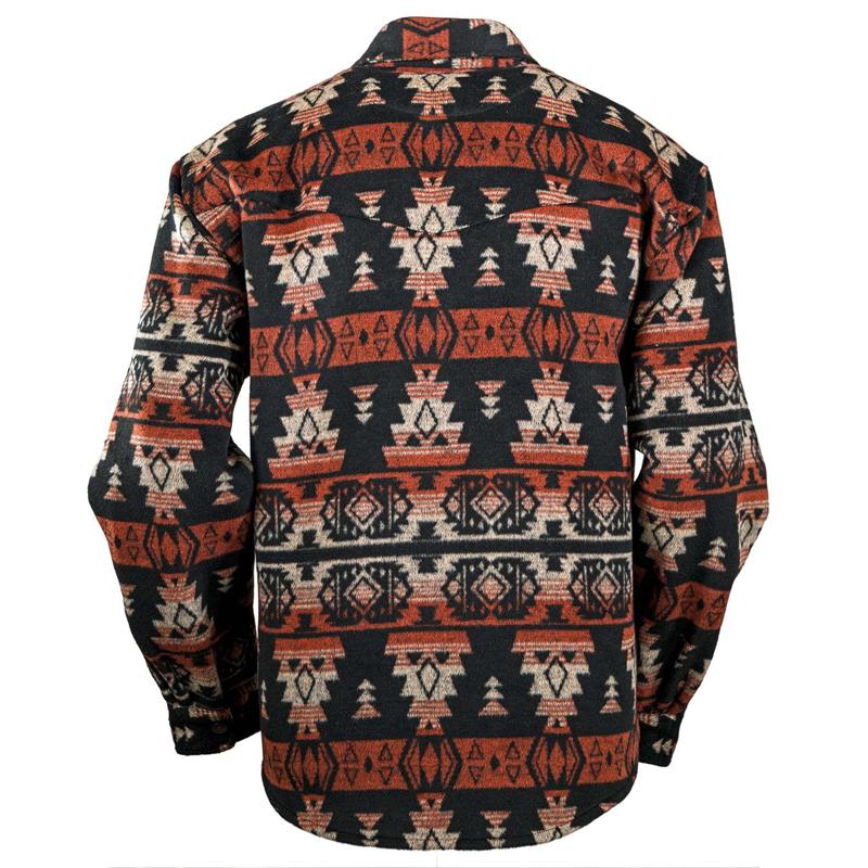 Mens Western Style Print Lapel Single Breasted Jacket 33381093Z