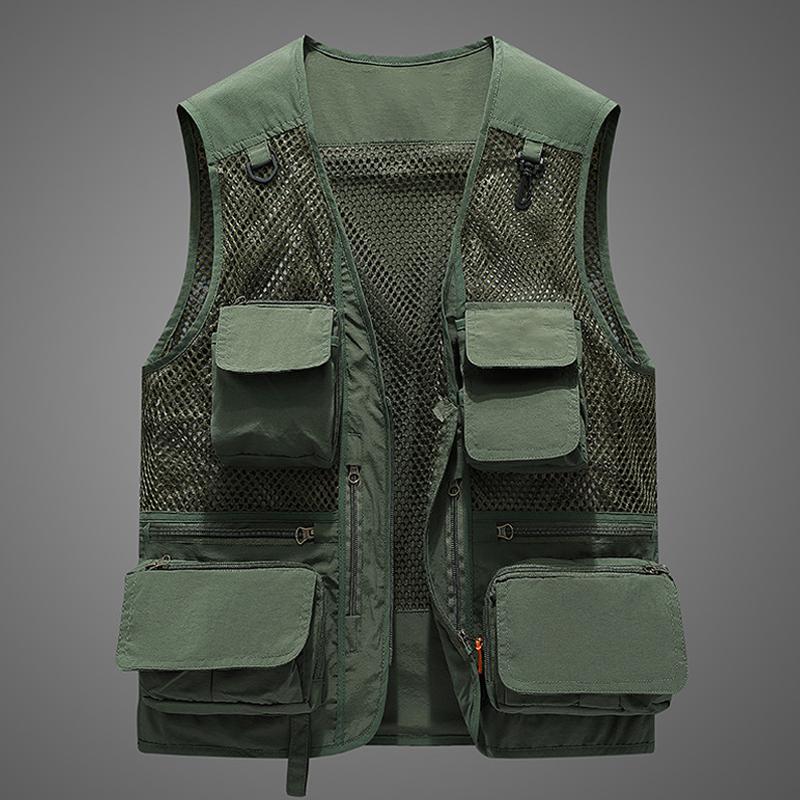 Mens Multi-pocket Outdoor Quick-drying Vest 78540979Z