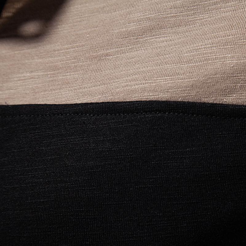 Mens Colorblock Henley Collar Long Sleeve T-shirt 85316297Z