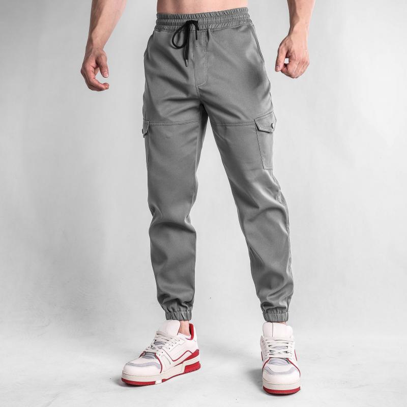 Mens Solid Color Loose Elastic Waist Sweatpants 82794656Z