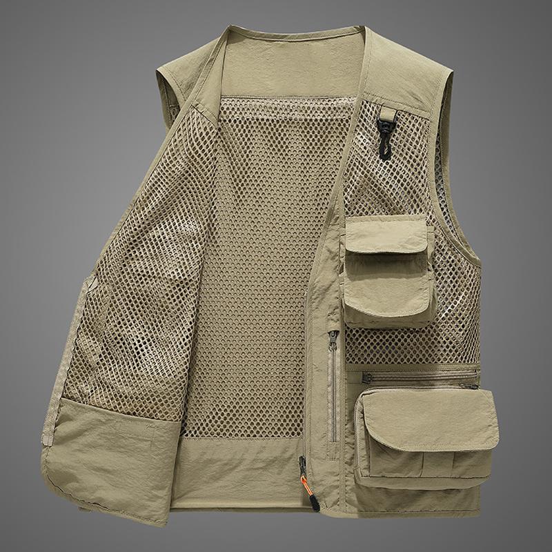 Mens Multi-pocket Outdoor Quick-drying Vest 78540979Z