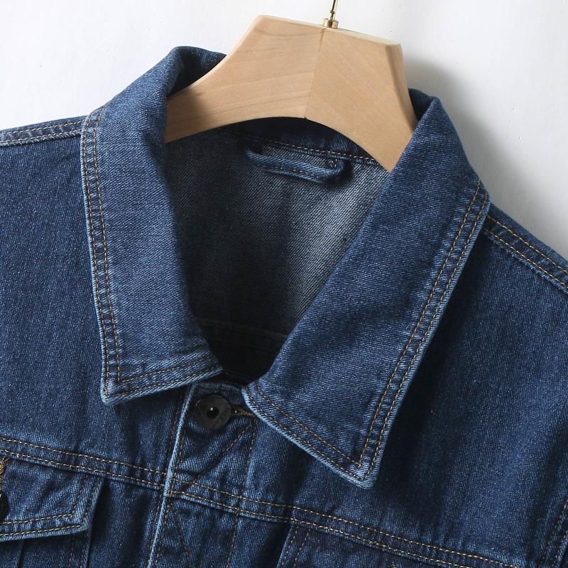 Mens Casual Gradient Loose Lapel Long Sleeve Denim Jacket 89688270M
