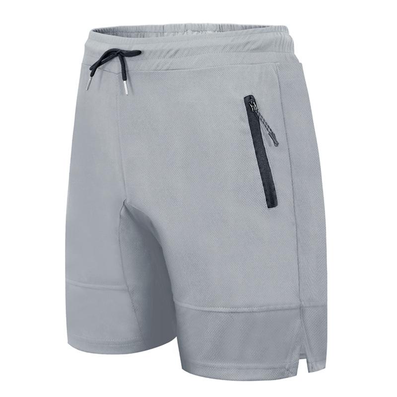 Mens Solid Quick Dry Breathable Elastic Waist Sports Fitness Shorts 32298249Z