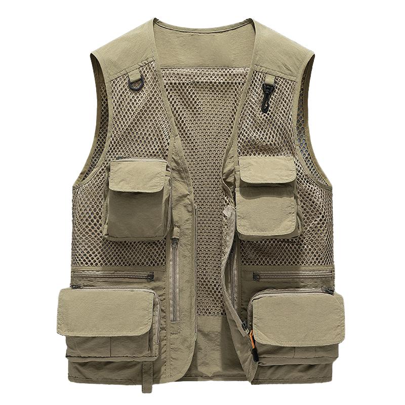 Mens Multi-pocket Outdoor Quick-drying Vest 78540979Z