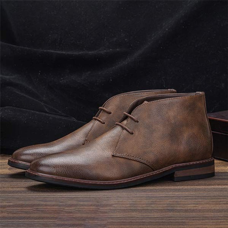 MENS VINTAGE LEATHER ANKLE BOOTS 56567118
