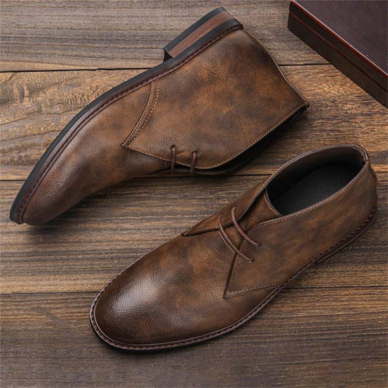 MENS VINTAGE LEATHER ANKLE BOOTS 56567118