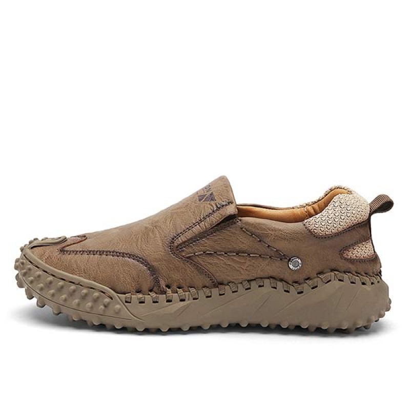 MENS RETRO SLIP-ON LEATHER SHOES 72615625