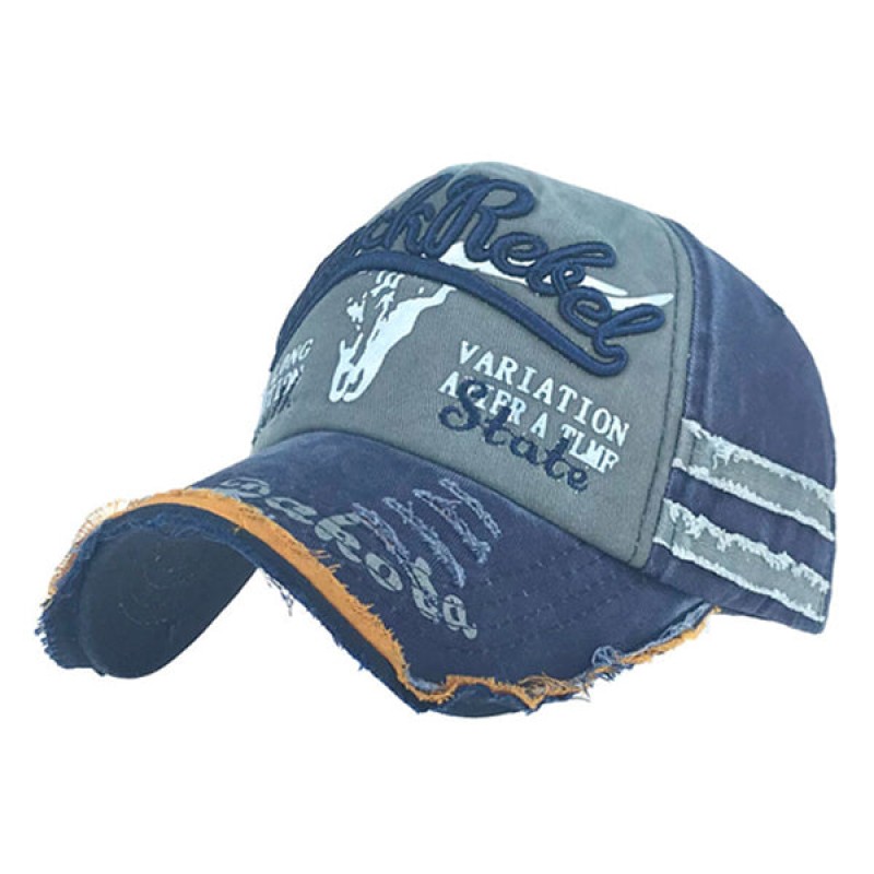 MENS DISTRESSED BASEBALL CAP 60490822M