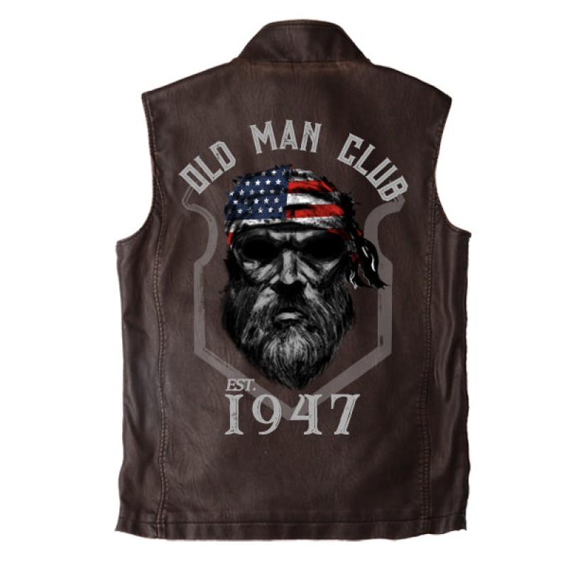 Mens 1947 Old Man Club Vintage Double Collar Vest