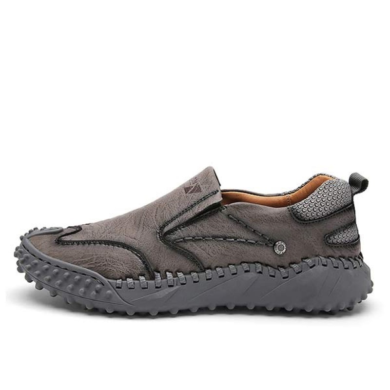 MENS RETRO SLIP-ON LEATHER SHOES 72615625
