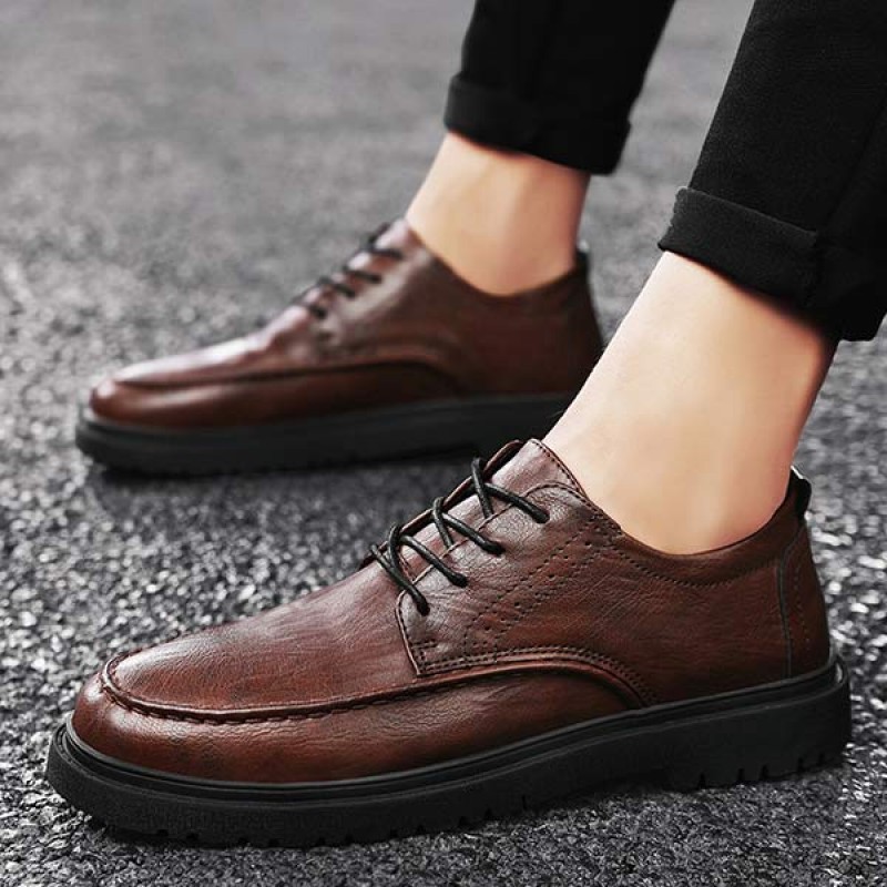 MENS LACE-UP LEATHER SHOES 49453872