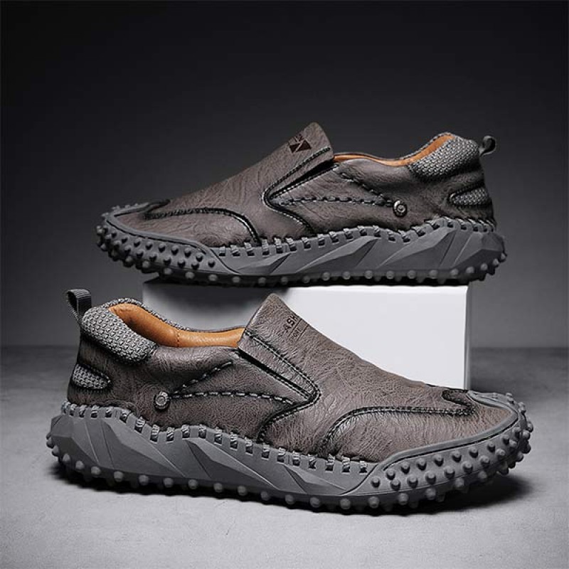 MENS RETRO SLIP-ON LEATHER SHOES 72615625