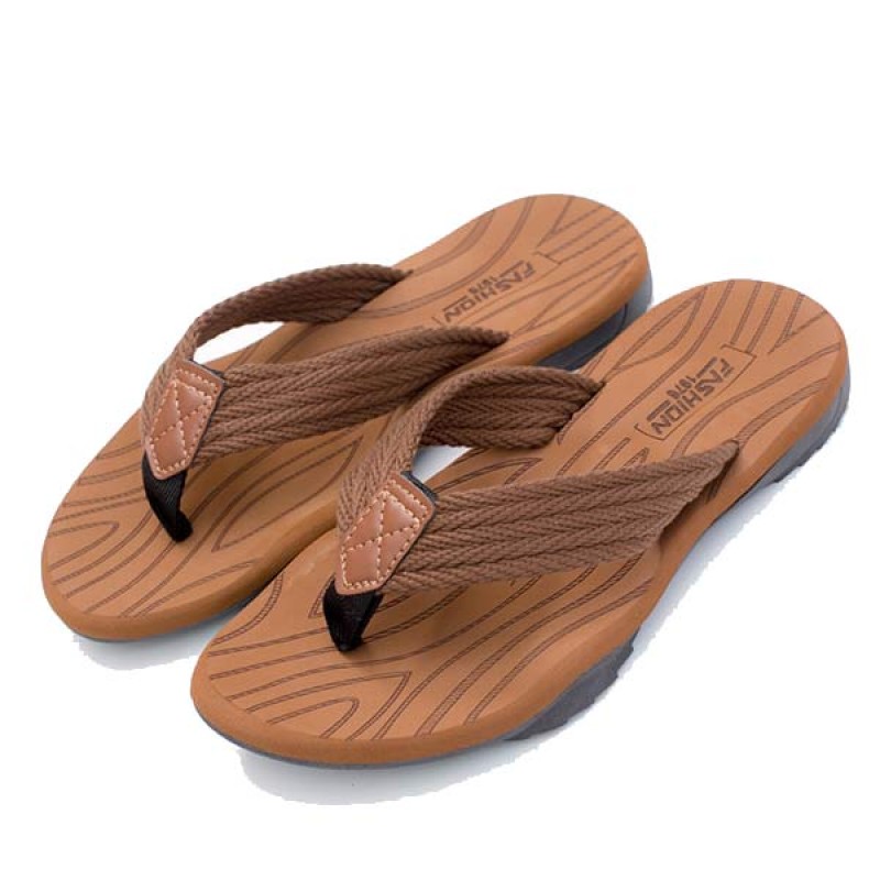 MENS CASUAL HERRINGBONE BEACH SLIPPERS 54895597