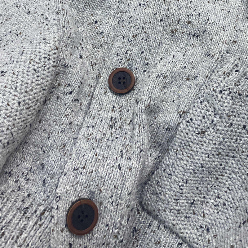 Mens Solid V-Neck Long Sleeve Pocket Knit Jacket 88751655X