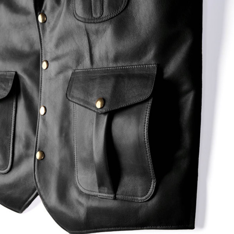 MENS FASHION VINTAGE WESTERN LEATHER VEST