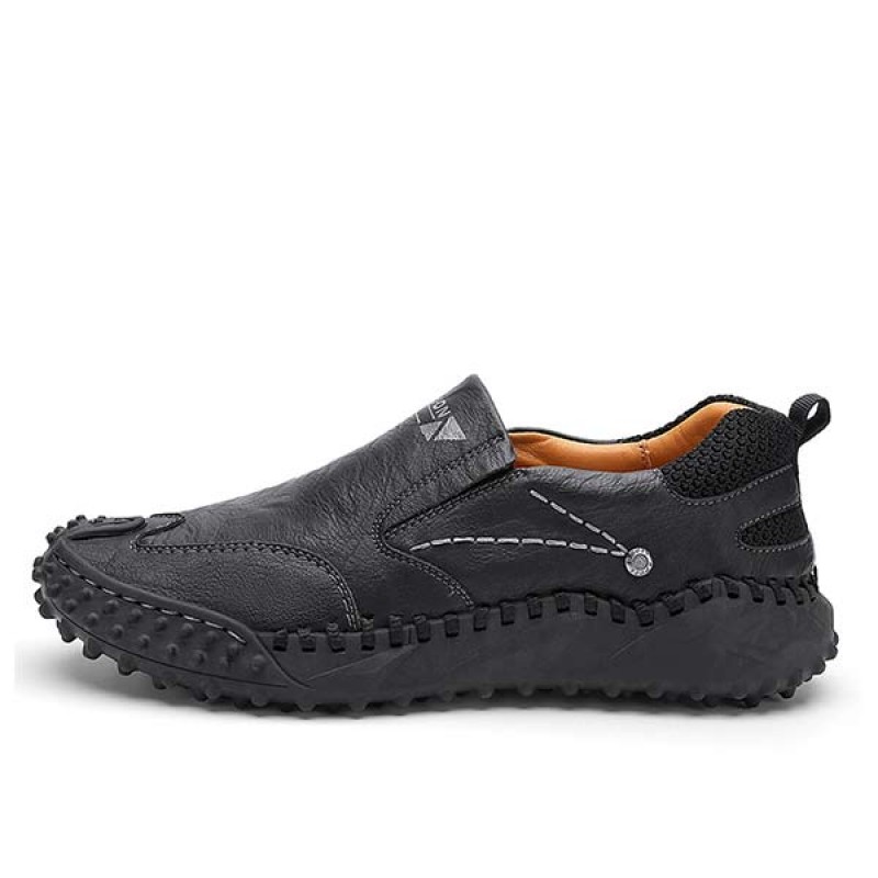 MENS RETRO SLIP-ON LEATHER SHOES 72615625