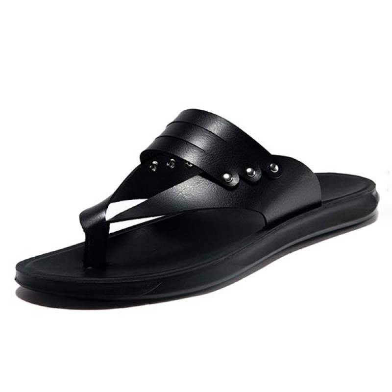MENS SAND FLIP-FLOPS LEATHER SLIPPERS 95091232