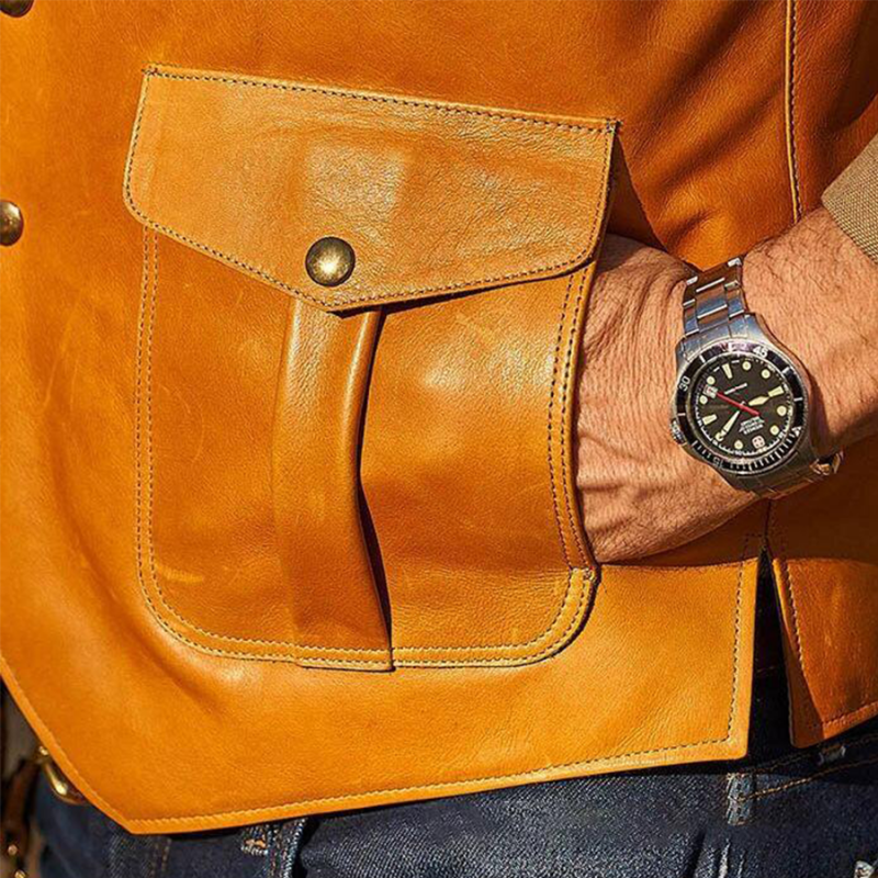 MENS FASHION VINTAGE WESTERN LEATHER VEST