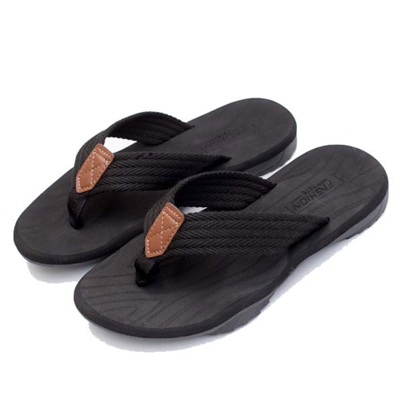 MENS CASUAL HERRINGBONE BEACH SLIPPERS 54895597