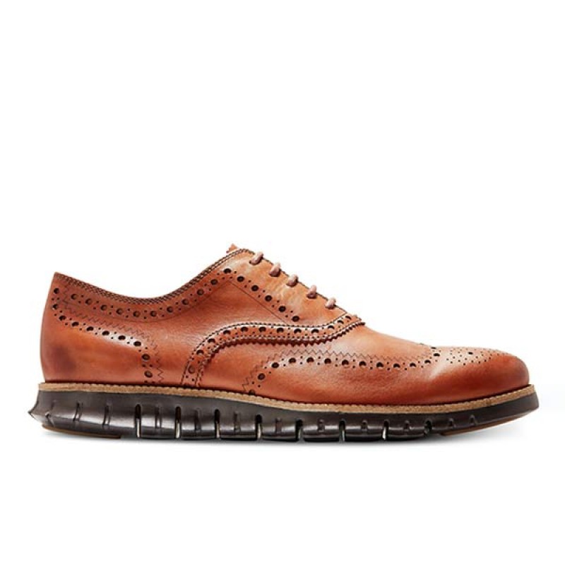 MENS BROGUE CARVED LEATHER SHOES