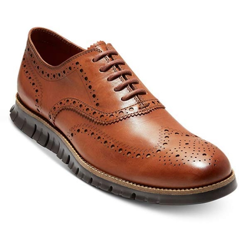 MENS BROGUE CARVED LEATHER SHOES