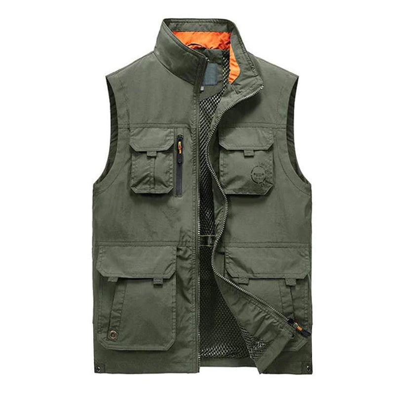MENS LOOSE STAND COLLAR VEST 82332258W