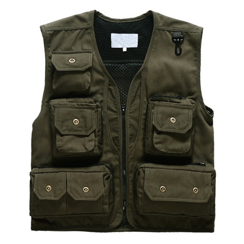 Mens Outdoor Fishing Zip-Up Vest 03991621X