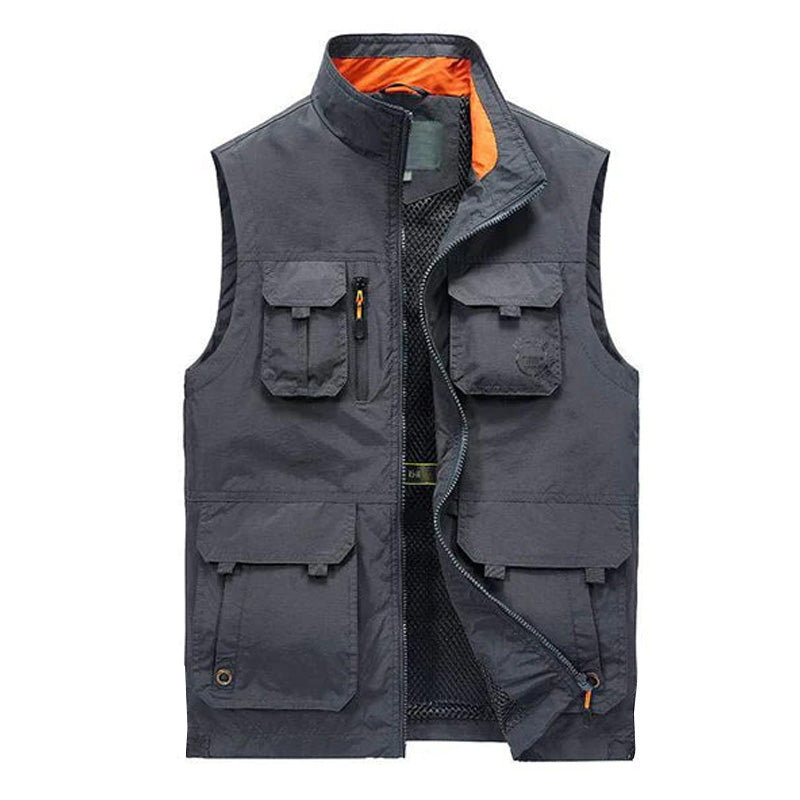 MENS LOOSE STAND COLLAR VEST 82332258W