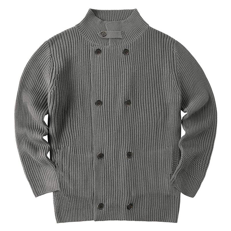 Mens Solid Color Button Knit Jacket 60091809X