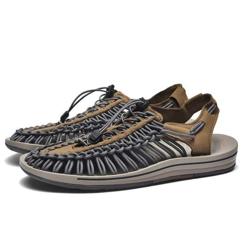 MENS HANDWOVEN BEACH SANDALS 53152187