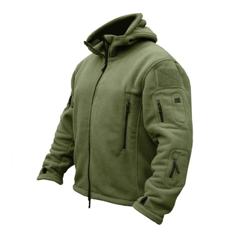 Mens Hooded Fleece Zip Long Sleeve Outdoor Jacket 14810437M