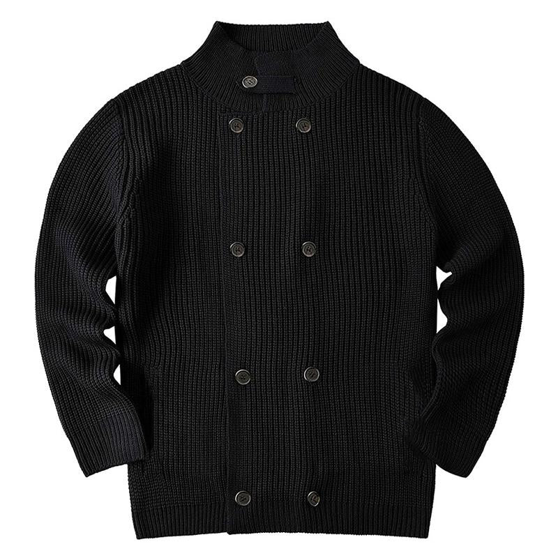 Mens Solid Color Button Knit Jacket 60091809X