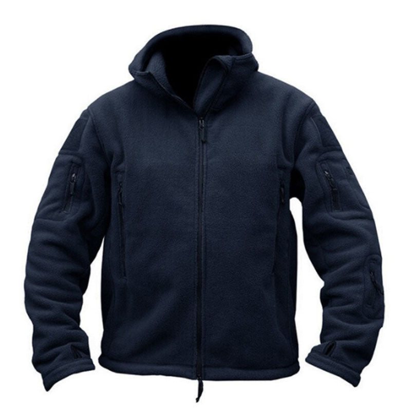 Mens Hooded Fleece Zip Long Sleeve Outdoor Jacket 14810437M