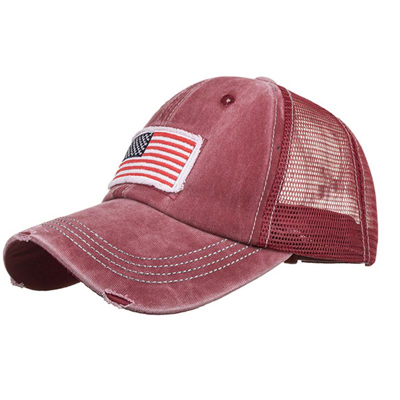 Mens Flag Baseball Cap 63437593Y