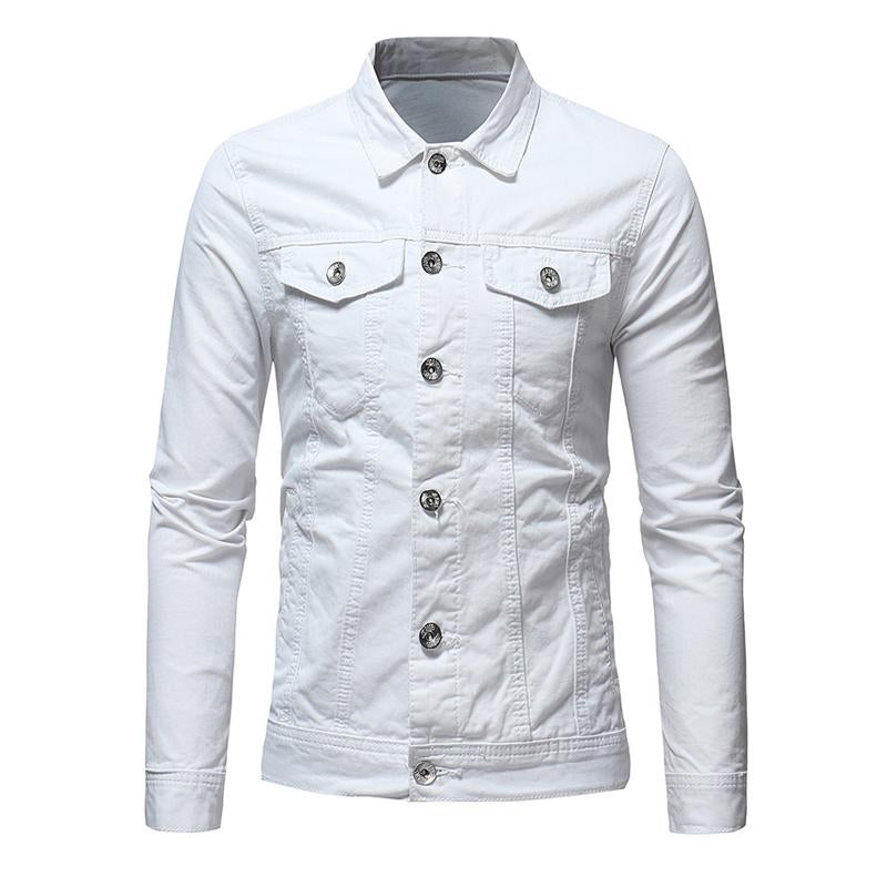 Mens Solid Color Lapel Jacket 01754287X
