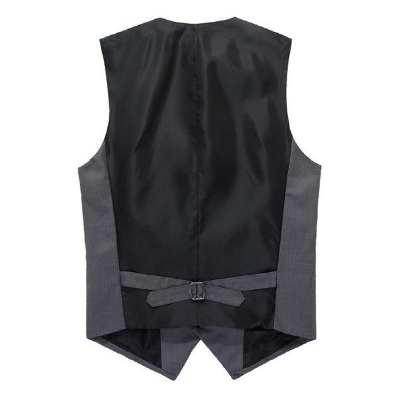 Mens V-Neck Single Breasted Suit Vest 02375865M