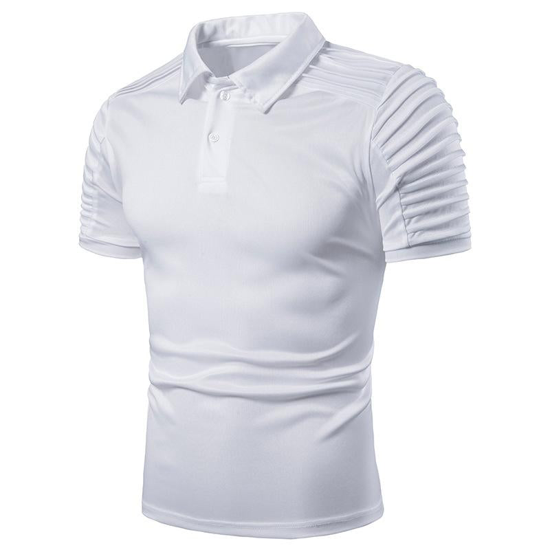 Mens Solid Color Short Sleeve Polo T-Shirt 83704539Y