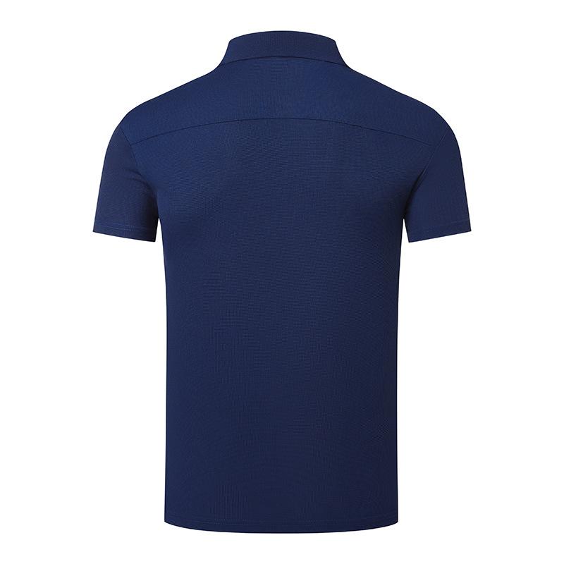 Mens Solid Lapel Buttons Short Sleeve Polo Shirt 05578388Z