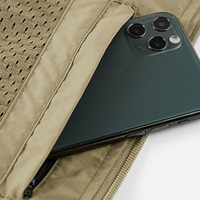 Mens Casual Mesh Multi Pocket Quick Dry Vest 48070387M